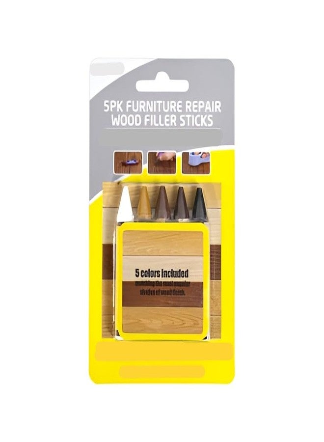 Bexter (Pack of 5) Wax Wood Furniture Filler Sticks – Wood Scratch Repair Kit for Floors, Cabinets, Tables & Chairs – 5 Color Blendable Crayons for Quick Touch-Up – Fills Dents, Cracks, and Holes - Image 3